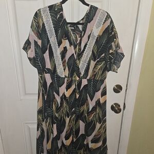 Long light weight tropical dress